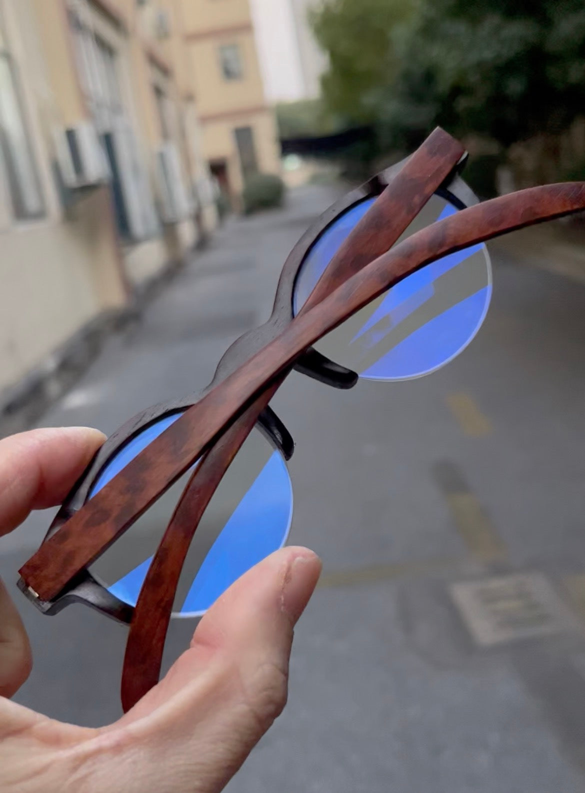 ebony THANKS semi-rimless