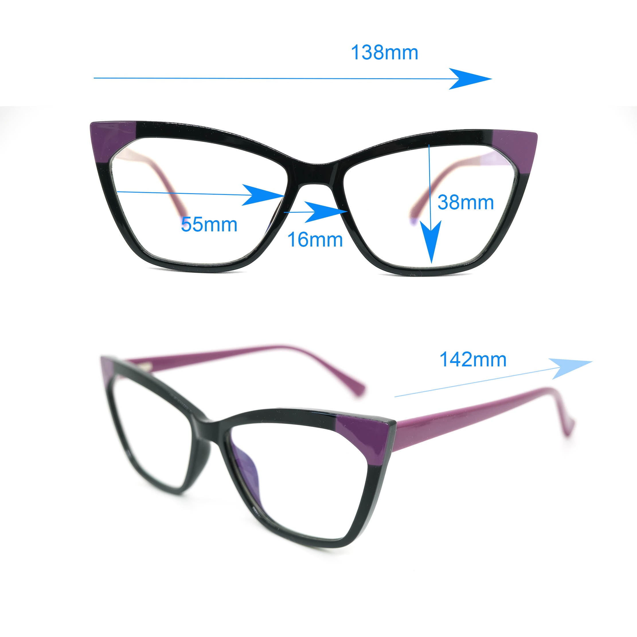 TR90 cat eye  eyeglasses frames 005 progressive lenses