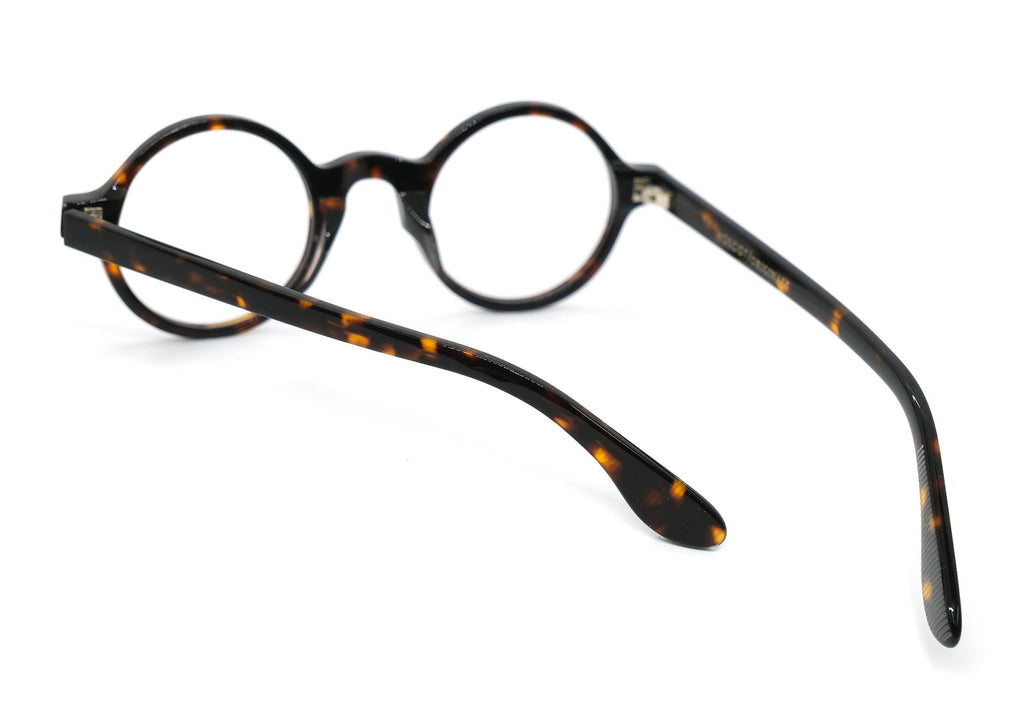 Acetate round black eyeglasses frames 002 progressive lenses