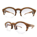 zebra wood Semi-rimless THANKS