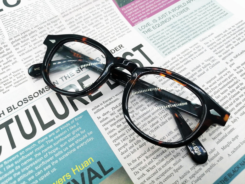 Acetate round tortoise eyeglasses frames 002 progressive lenses