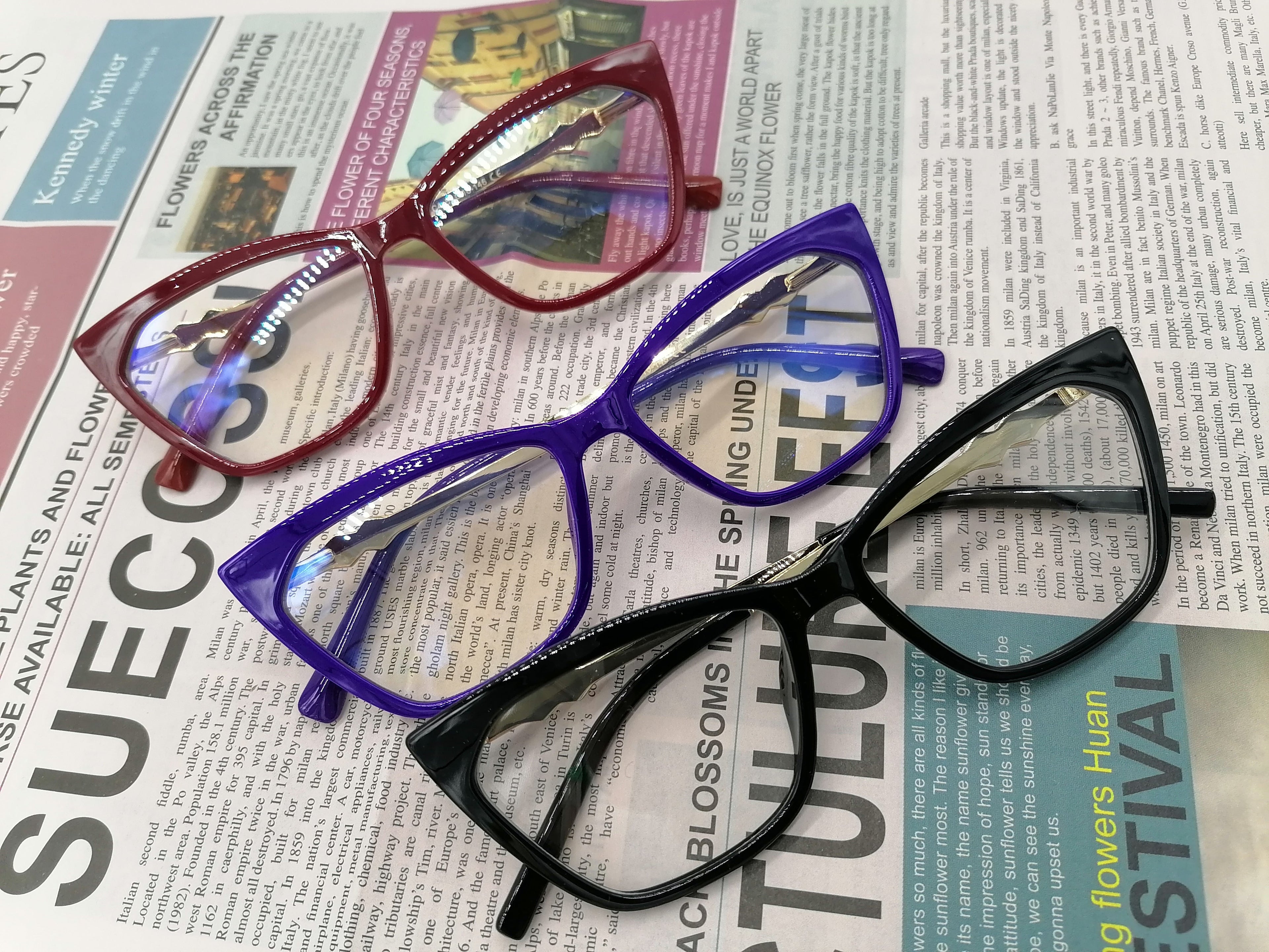 TR90 cat eye  eyeglasses frames 005 progressive lenses