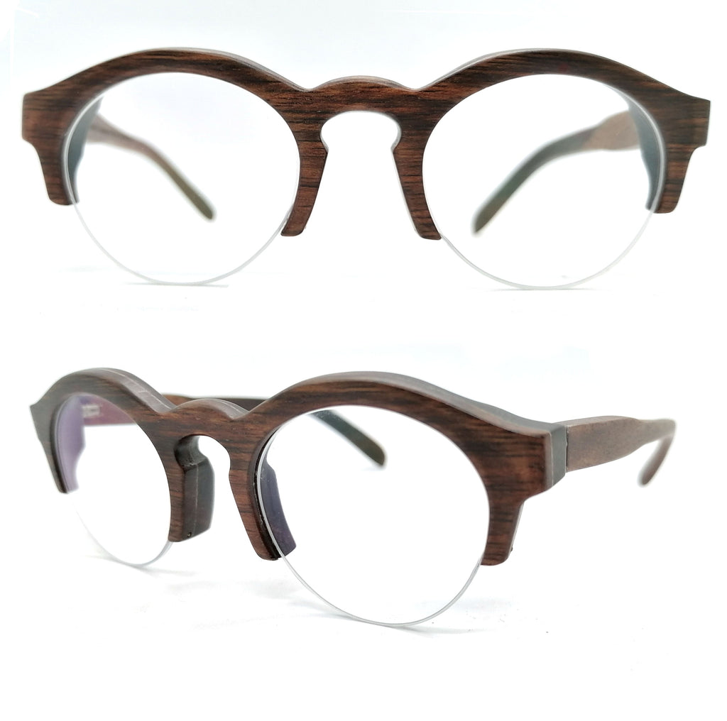 ebony THANKS semi-rimless