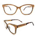 Zebra Wood Glasses with Amber Arm